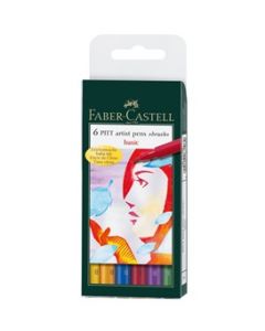 Pitt Artbrush Pens Pack of 6 Basic [44640]