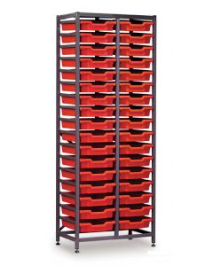Gratnells 2625F1 Tall Double Frame with 34 Shallow Trays  [1543]