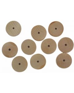 Beech Wooden Discs Pack of 10 30mm Diameter [4314]