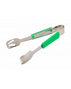 Genware Plastic Handle Buffet Tongs Green [777606]