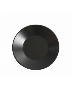 Luna W. Rim Plate Pack of 6 21cm Dia. Black Stoneware  [777762]