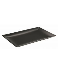 Luna Rect. Coupe Plate Pack of 6 30 x 15cm Black  [777767]