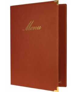 Classic A4 Menu Holder Wine Red 4 Pages [778304]