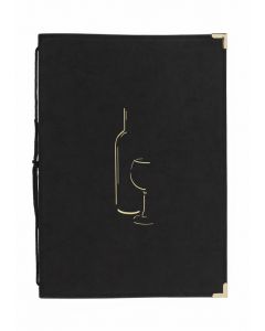 Classic A4 Wine List Black 8 Pages [778308]