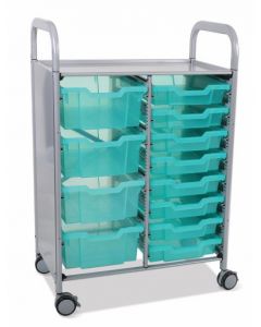Gratnells Callero Shield Double Trolley 8 Shallow&4 Deep  [80499]