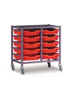 Gratnells 2025R Double Trolley Set with 10 Shallow Trays  [3290]