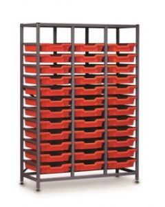 Gratnells 3525J Mid Height Treble Frame with F1 Trays [3286]
