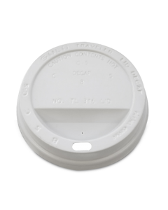 Coffee Cup Lids Pack of 10 White 12oz [780567]