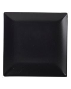 Black Stoneware Square Coupe Plate 18cm [77206]